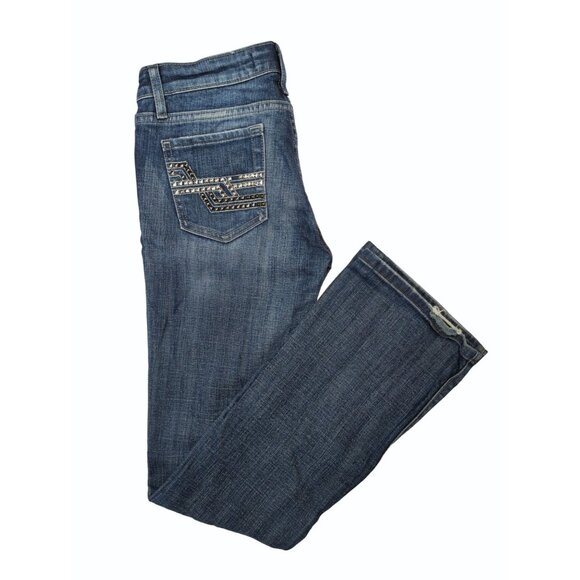 Vigoss Collection The Miami Bootcut Jeans Womens size 3/4 Light Distress - Picture 2 of 12